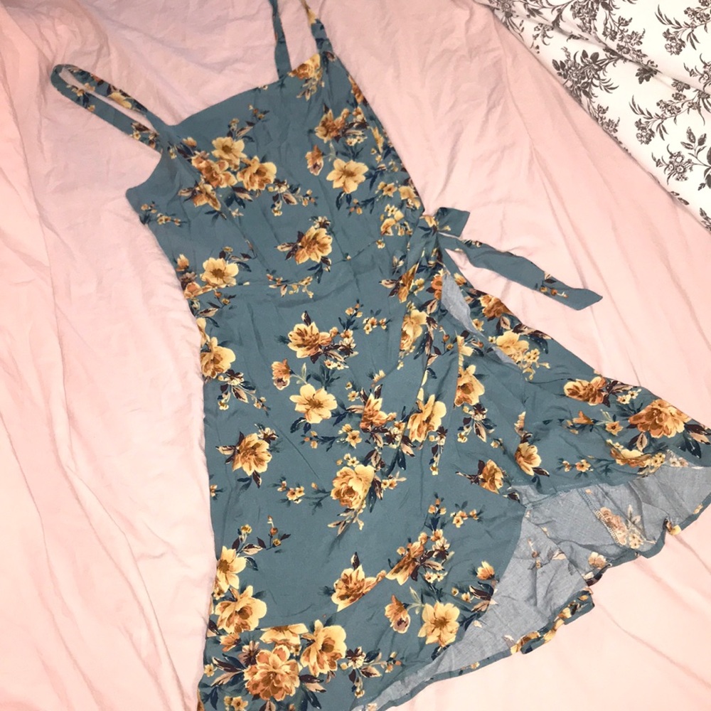 Blue floral dress